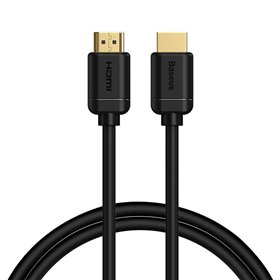 Baseus 2x HDMI 2.0 4K 60Hz Cable, 3D, HDR, 18Gbps, 1m (black)