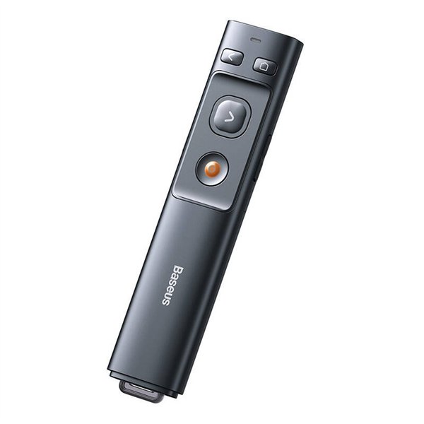 Baseus Orange Dot Multifunctionale remote control for presentation, with a laser pointer - gray