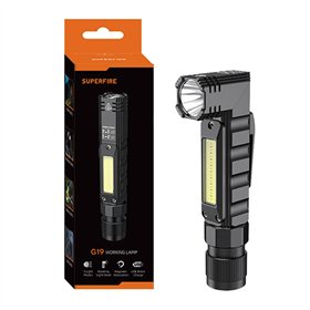 Superfire G19 multifunction flashlight, 200 lm, USB, 5 modes, 200 m
