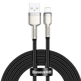USB cable for Lightning Baseus Cafule, 2.4A, 2m (black)