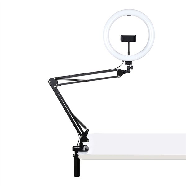 Desktop arm stand Puluz with 26cm LED Vlogging Ring PKT3090B
