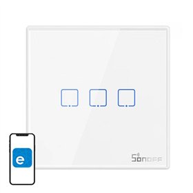 Smart Wireless Wall Switch Sonoff T2EU3C-RF 433MHz (3-channel)