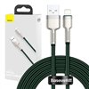 USB cable for Lightning Baseus Cafule, 2.4A, 2m (green)