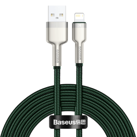USB cable for Lightning Baseus Cafule, 2.4A, 2m (green)