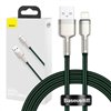 USB cable for Lightning Baseus Cafule, 2.4A, 1m (green)