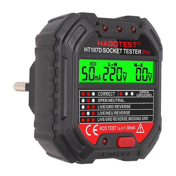 Socket tester with digital display Habotest HT107D