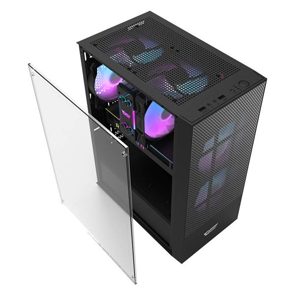 Darkflash A290 computer case (black) + 3 fans