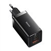 Wall charger Baseus GaN5 Pro 2xUSB-C + USB, 65W (black)