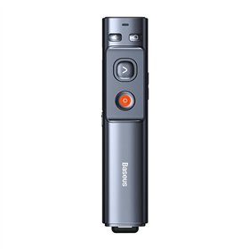 Baseus Orange Dot Multifunctionale remote control for presentation, with a green laser pointer - gray