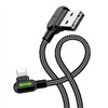 USB to Lightning cable, Mcdodo CA-4673, angled, 1.8m (black)