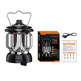 Superfire T36 camping lamp, USB-C, 3 modes