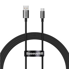 Cable USB do USB-C Baseus Superior 100W 1,5m (black)