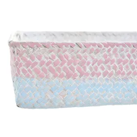 Basket set DKD Home Decor Natural Fibre Mediterranean Boho 26 x 26 x 9 cm 8,5 cm