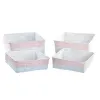 Набор корзин DKD Home Decor Натуральное волокно Средиземноморье Boho 26 x 26 x 9 cm 8,5 cm
