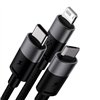 Quick Charge USB to M+L+C Baseus StarSpeed 3.5A 0,6m (Black)