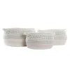 Basket set DKD Home Decor White Black Orange 52 x 43 x 25 cm 3 Pieces