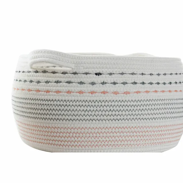Grozs DKD Home Decor Balts Melns Oranžs 52 x 43 x 25 cm 3 Daudzums