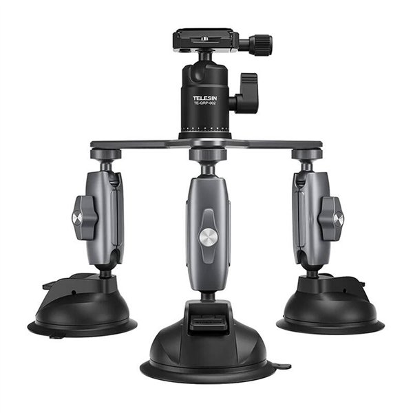 TELESIN Three-Arm Suction Mount - TE-TSB-001