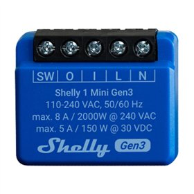 Shelly 1 Mini Gen3 Controller, WiFi/Bluetooth