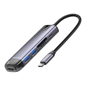 Mcdodo HU-7420 6-in-1 USB-C Hub (USB-C, USB3.0*2, SD, TF, HDMI)