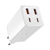 Wall charger Baseus GaN6 Pro 2xUSB-C + 2xUSB, 100W (white)