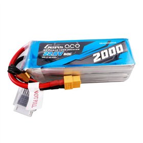 Gens ace 2000mAh 22.8V 60C 6S1P High Voltage Lipo Battery Pack with XT60 Plug