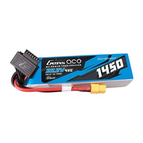 Gens Ace G-Tech 1450mAh 22.2V 45C 6S1P Lipo Battery Pack with XT60 Plug
