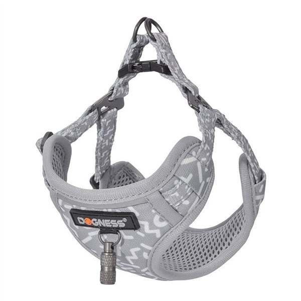 Dog set Dogness harness and leash (Light Grey)