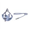 Dog set Dogness harness and leash (Blue Flower)