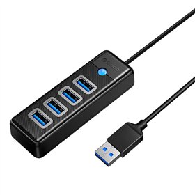 Orico Hub USB to 4x USB 3.0, 5 Gbps, 0.15m (Black)