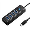 Orico HUB USB-C to 4x USB 3.0 5Gbps 0,15m Black