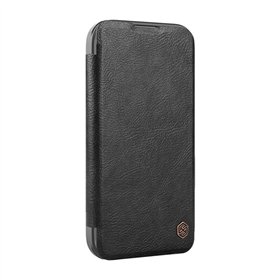 Nillkin Qin Prop Leather iPhone 16 Case (black)