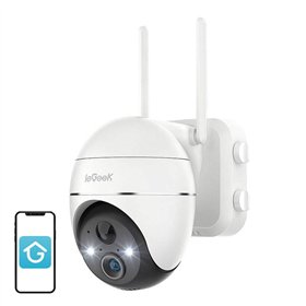 Wireless 3MP WiFi Outdoor Camera ieGeek ZS-GX1S white 5200mAh