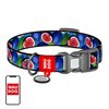 Waudog "Fig" nylon dog collar with QR code, size XL