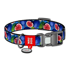 Waudog "Fig" nylon dog collar with QR code, size XL