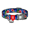 Waudog "Fig" nylon dog collar with QR code, size XL