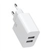 Duální USB nabíječka Mcdodo CH-6720 (EU) Lightning 1m Cestovní sada (bílá)