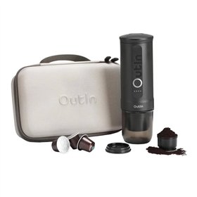 Outin Nano 7500mAh Portable Coffee Maker Set (Gray) + Protective Case