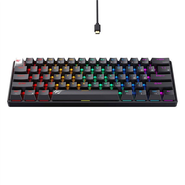 Havit KB903L wired mechanical / gaming RGB keyboard (black) (QWERTY)