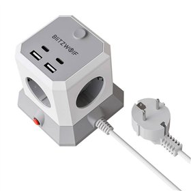 BlitzWolf BW-EC1 4xAC 2xUSB-A 2xUSB-C Extender