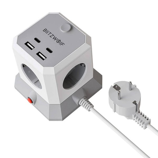 BlitzWolf BW-EC1 4xAC 2xUSB-A 2xUSB-C Extender