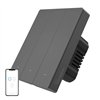 Smart WiFi wall switch SONOFF M5-3C-80 (3-channel, for frame, graphite)