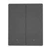 Smart WiFi wall switch SONOFF M5-2C-80 (2-channel, for frame, graphite)