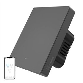 Smart WiFi wall switch SONOFF M5-1C-80 (1-channel, for frame, graphite)