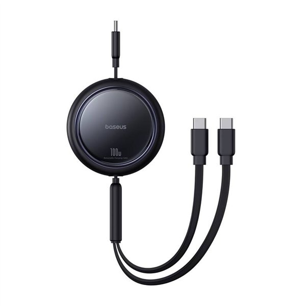 USB-C 2W1 Baseus Bright Mirror cable, C+C / 100W / 1m (black)