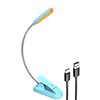 Wireless lamp Glocusent mini GLCSNTBL103B clip-on book light, USB-C Blue