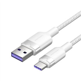 USB 2.0 A to USB-C 6A Vention CTOWF 1M cable (white)