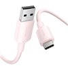 USB 2.0 A to USB-C 3A cable Vention CTQPH 2M (pink)