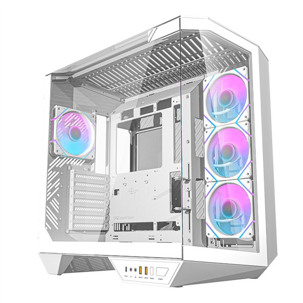 Darkflash DY470 computer case (white) + 4 fans + GPU bracket