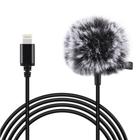 Jack Puluz tie microphone with clip PU426 1.5m 3.5mm Lightning